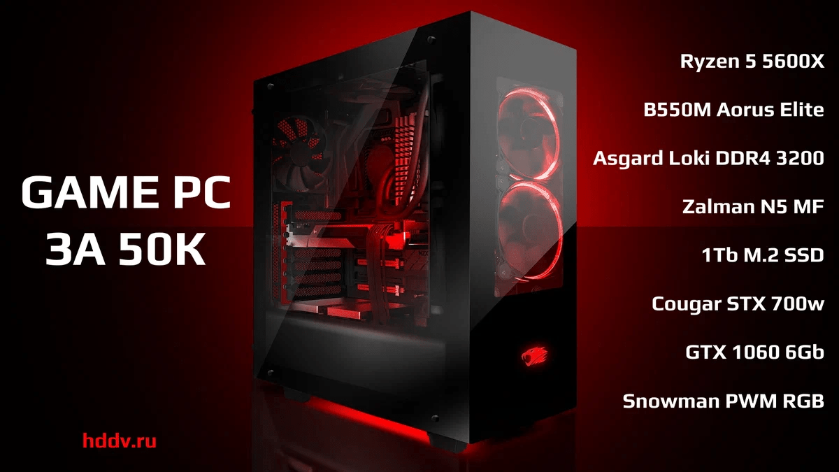 Сборка пк на ryzen. Сборка игрового ПК за 50-60к