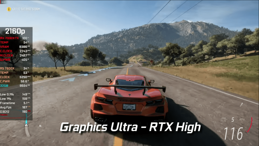Forza Horizon 5 2160p Rtx AMD RX 7900 XTX