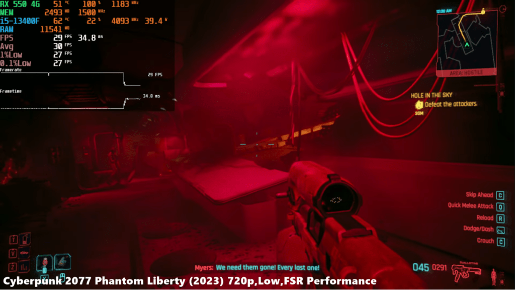 Cyberpunk 2077 Phantom Liberty AMD Radeon RX 550