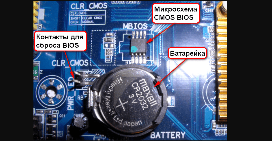 Сброс BIOS